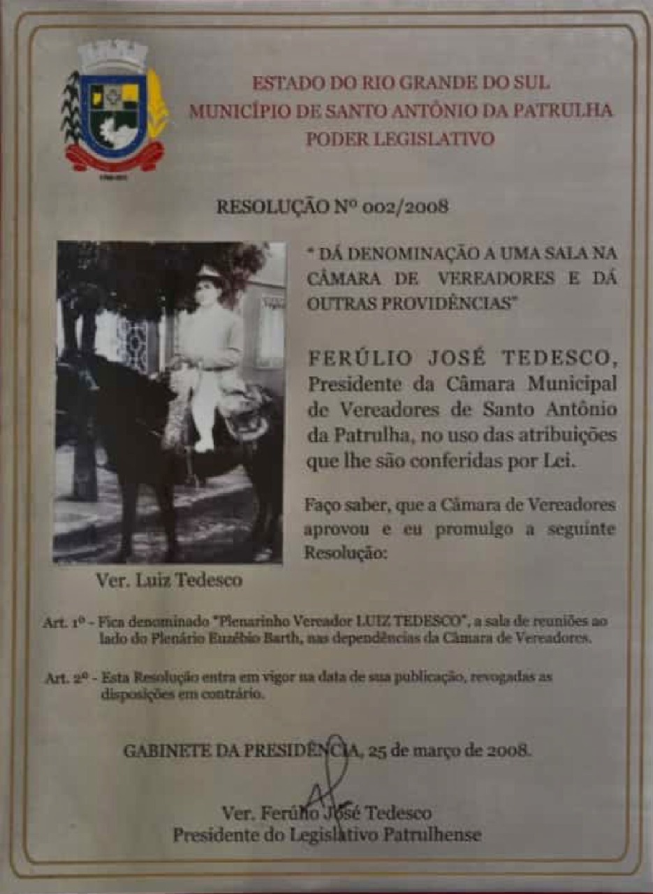 Vereador Luiz Tedesco