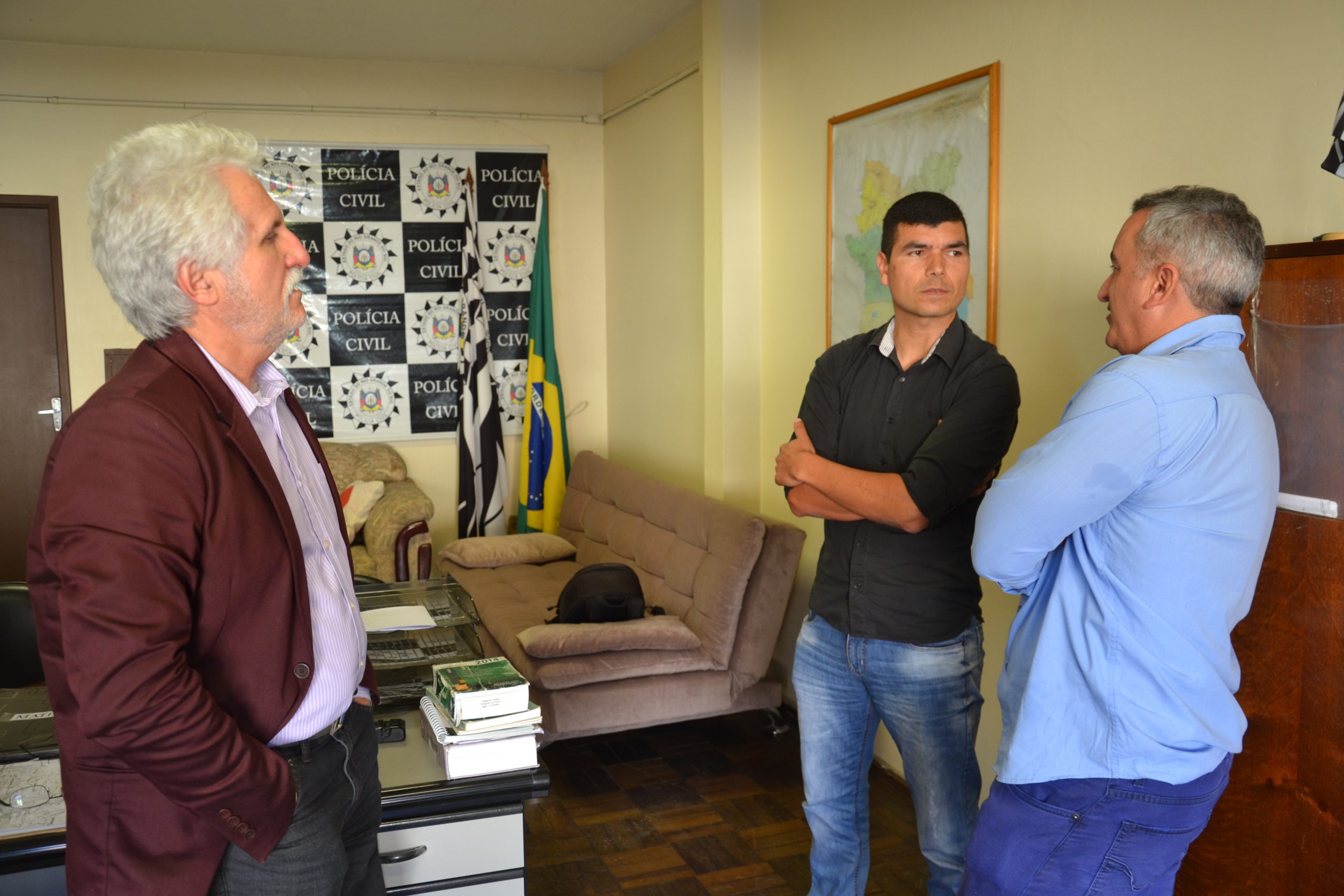 Marcelo Gaúcho faz visita de cortesia ao delegado da Polícia Civil