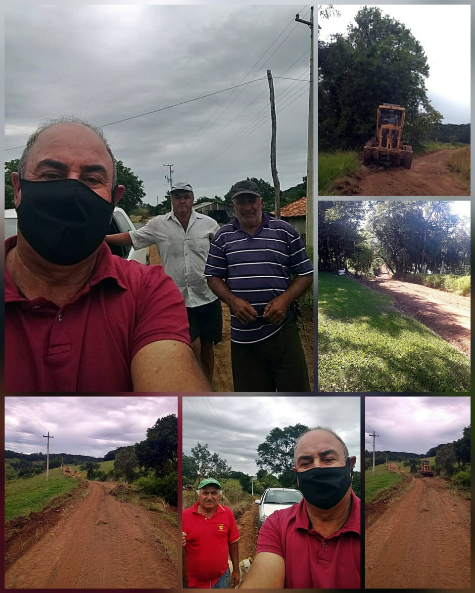 Tio Beto acompanha as obras de recuperação da estrada de Imbiruçu