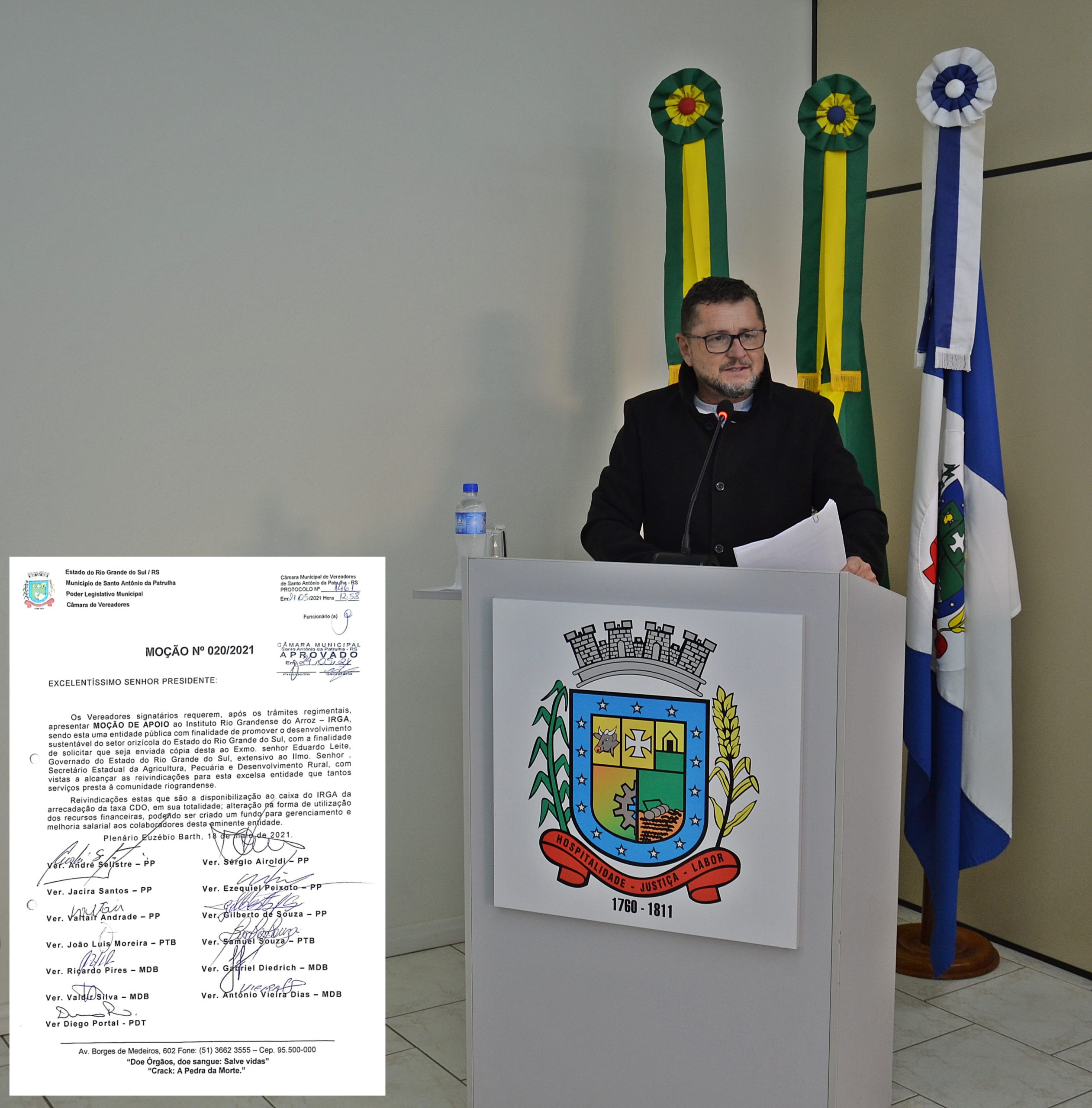 Vereadores de Santo Antônio aprovam Moção de apoio ao IRGA