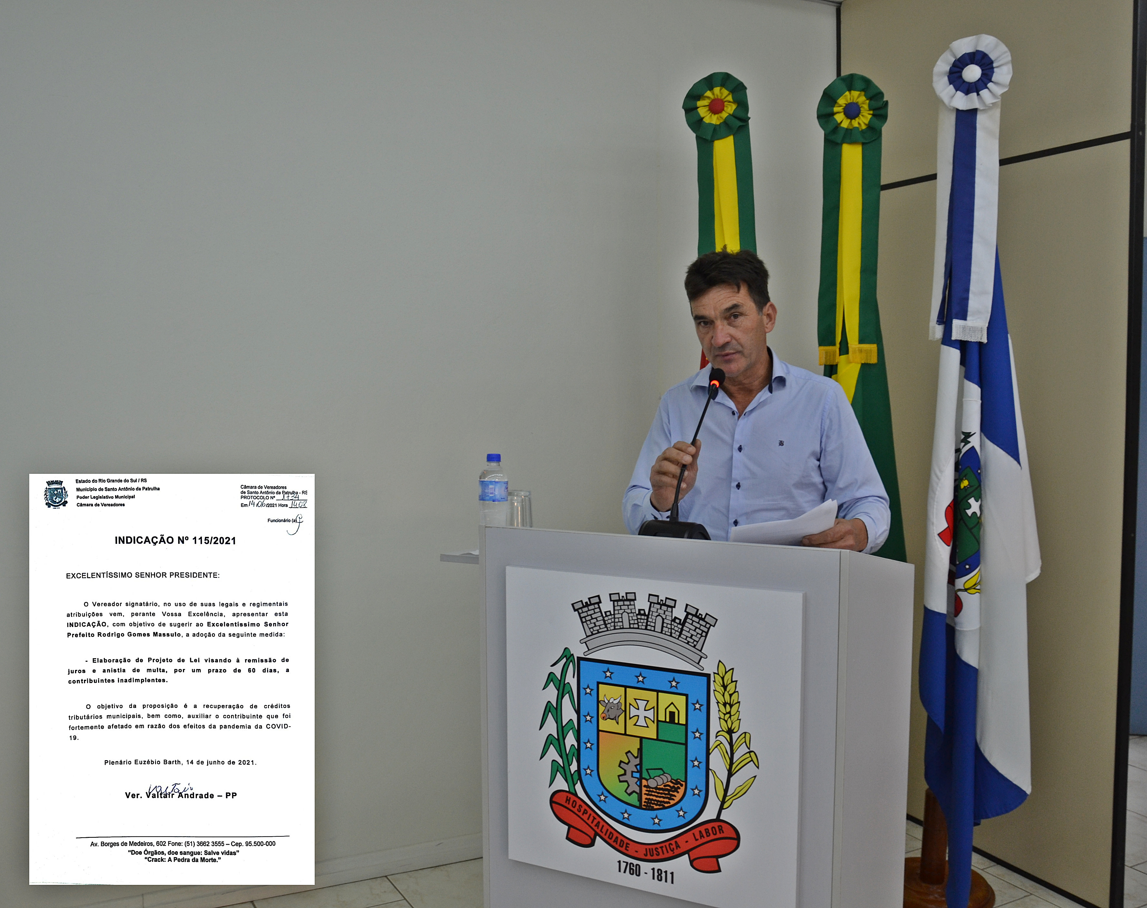 Valtair propõem remissão de juros e anistia de multas para contribuintes inadimplentes com o município