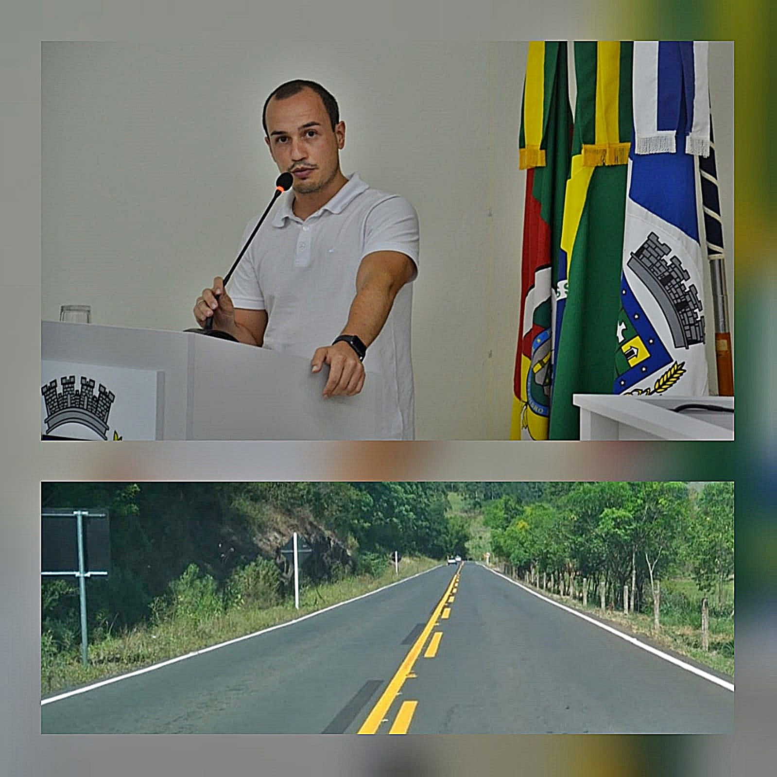 Ezequiel pede roçada na ERS 030 entre os municípios de Santo Antônio e Caraá