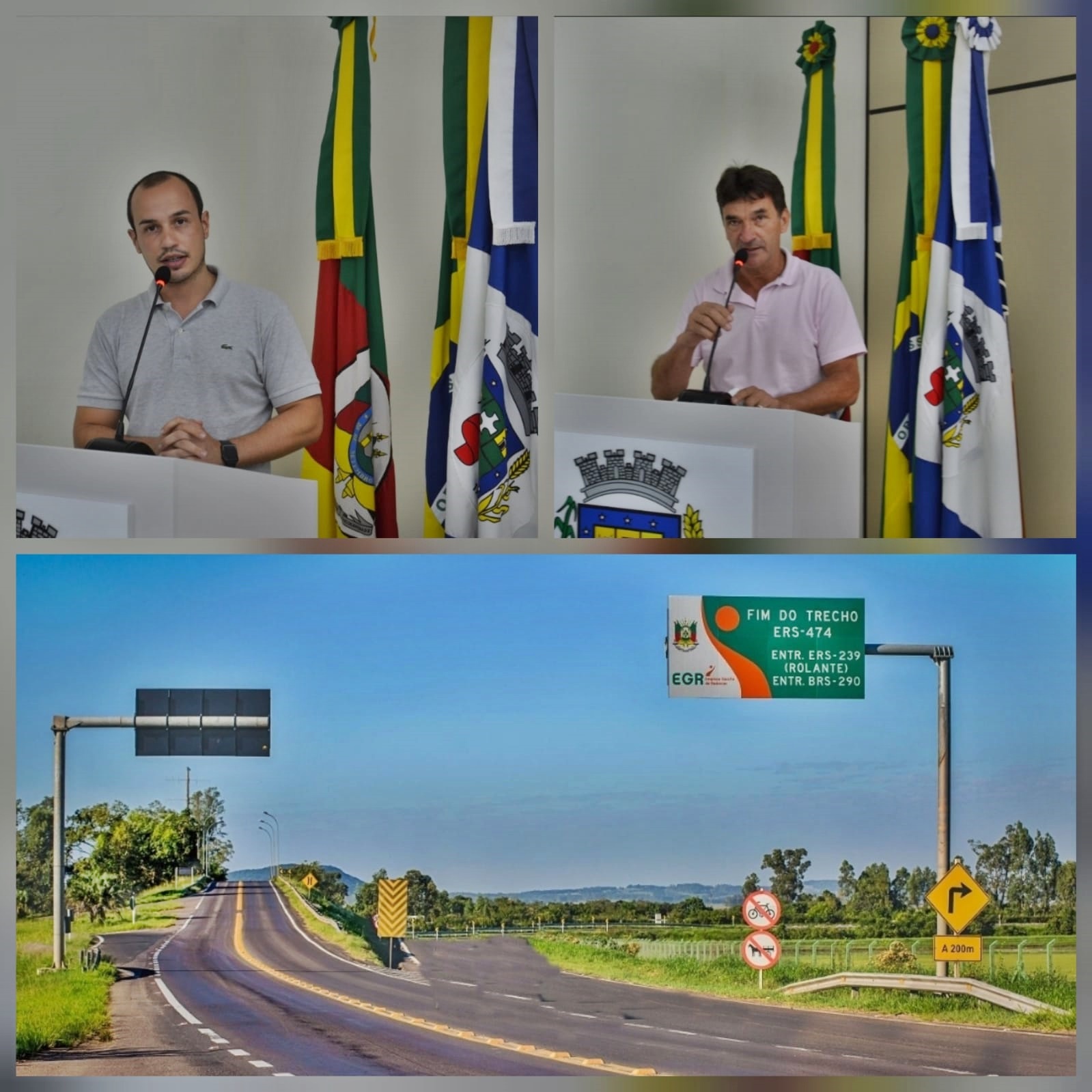 Ezequiel e Valtair solicitam a EGR revisão da iluminação na principal entrada do município de Santo Antônio