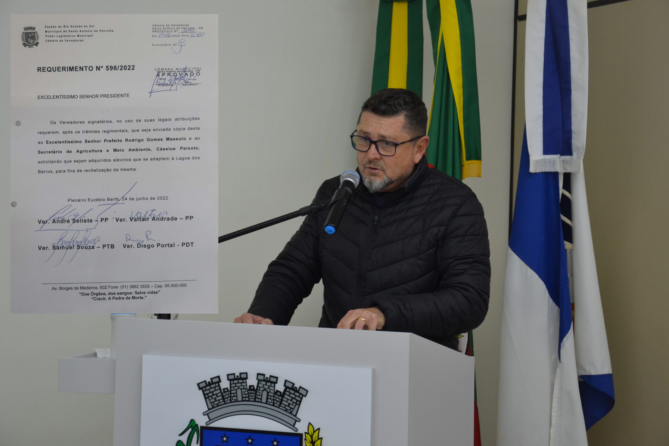 André propõe a soltura de alevinos para revitalização do espaço natural da Lagoa dos Barros