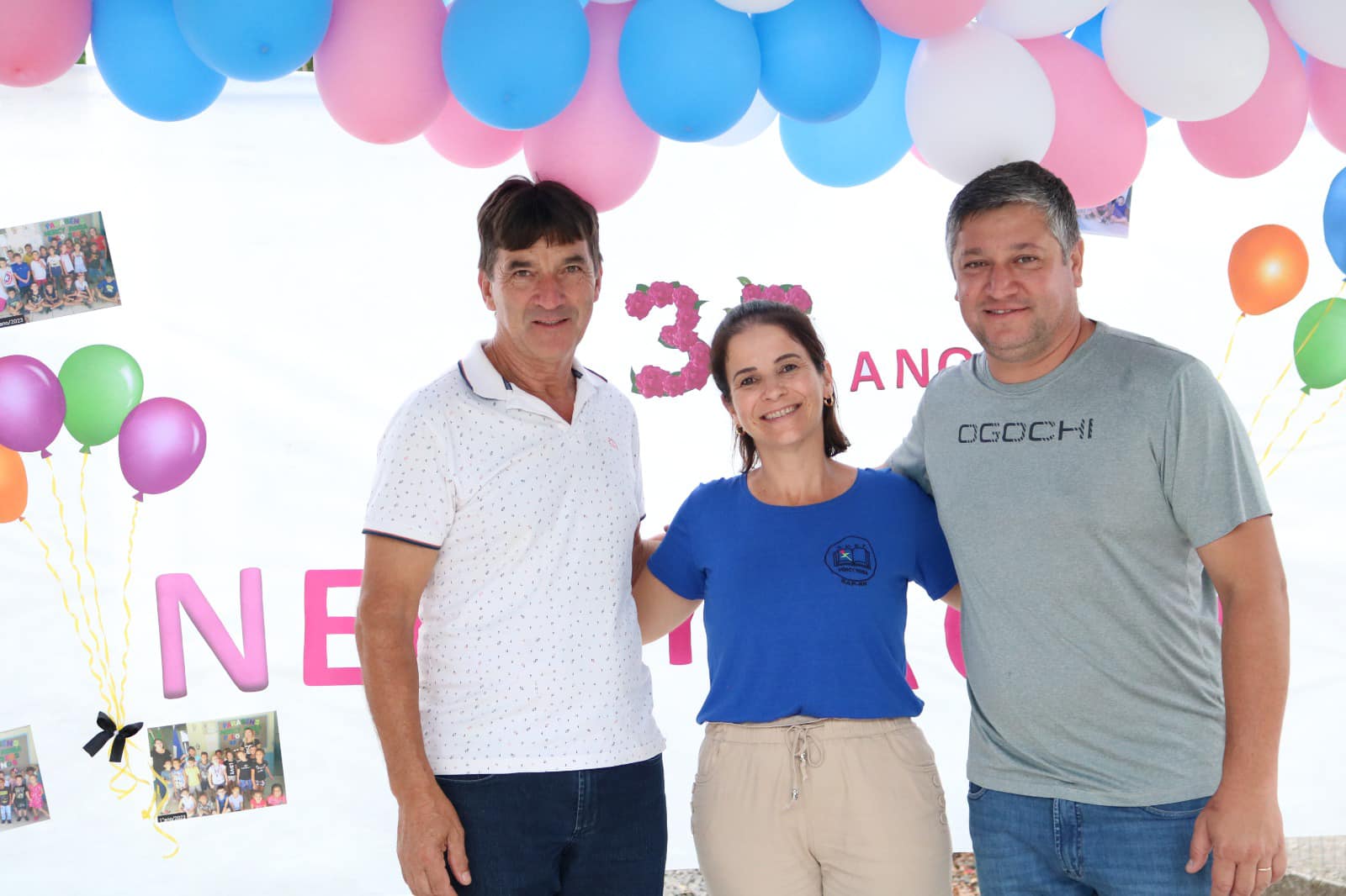 Valtair e Diego visitam a Escola Nercy Rosa em comemoração aos 35 anos