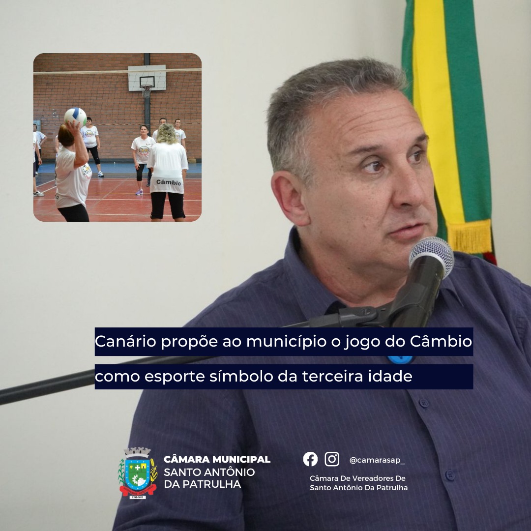 Canário propõe ao município o jogo de Câmbio como esporte símbolo da terceira idade