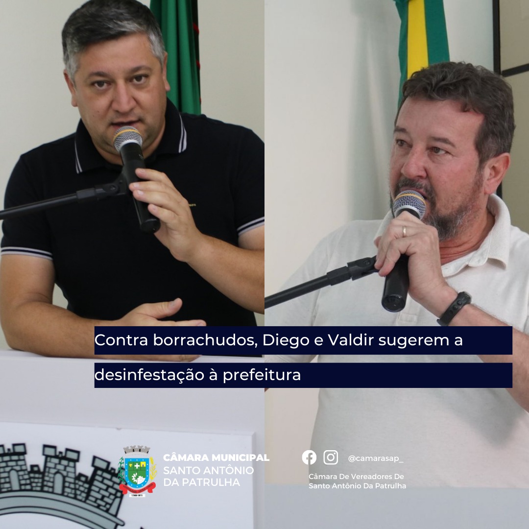 Contra borrachudos, Diego e Valdir sugerem a desinfestação à prefeitura
