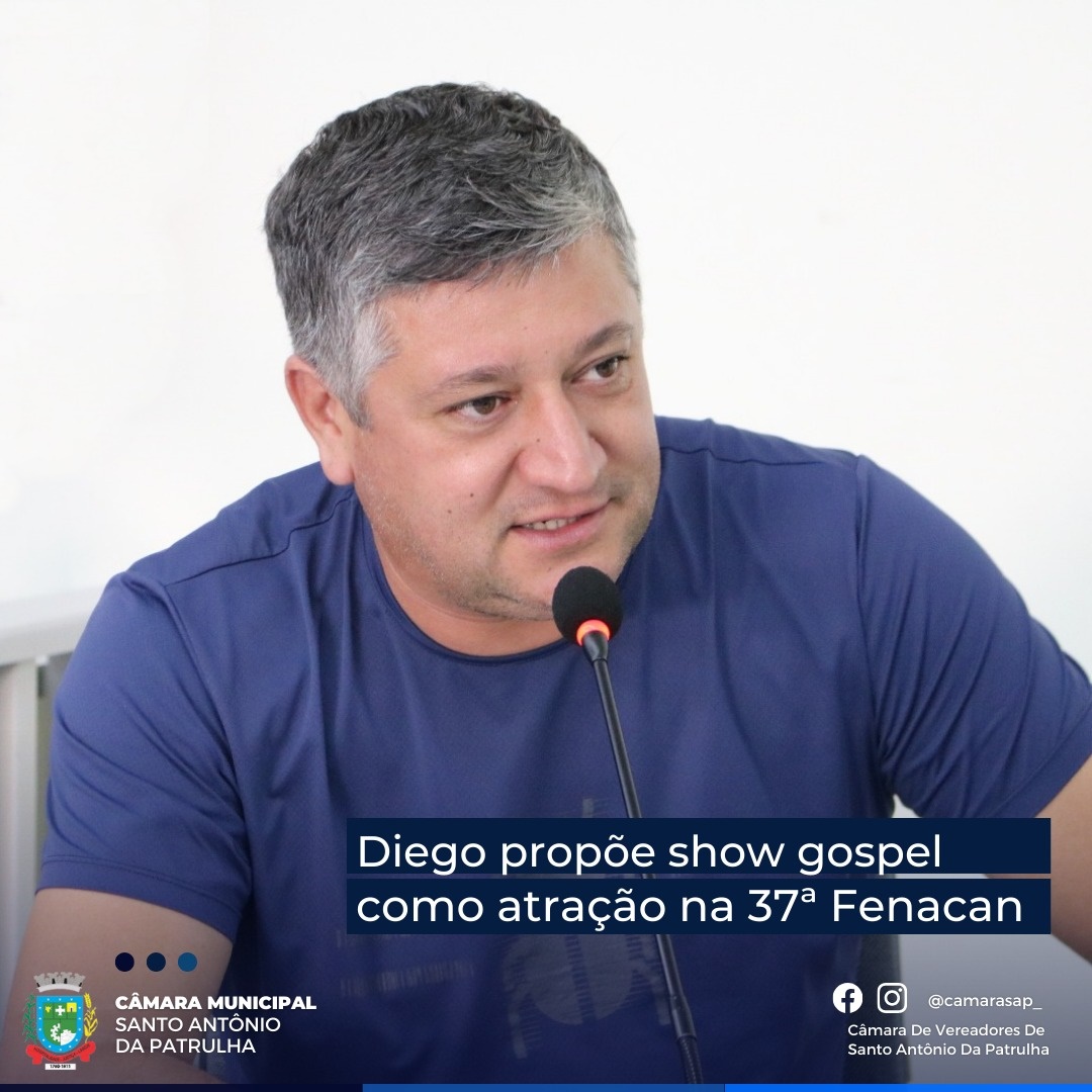 Diego propõe show gospel como atração na 37ª Fenacan