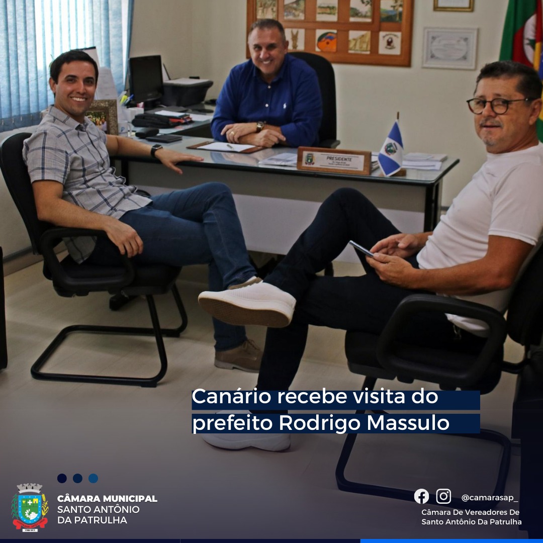 Canário recebe visita do prefeito Rodrigo Massulo