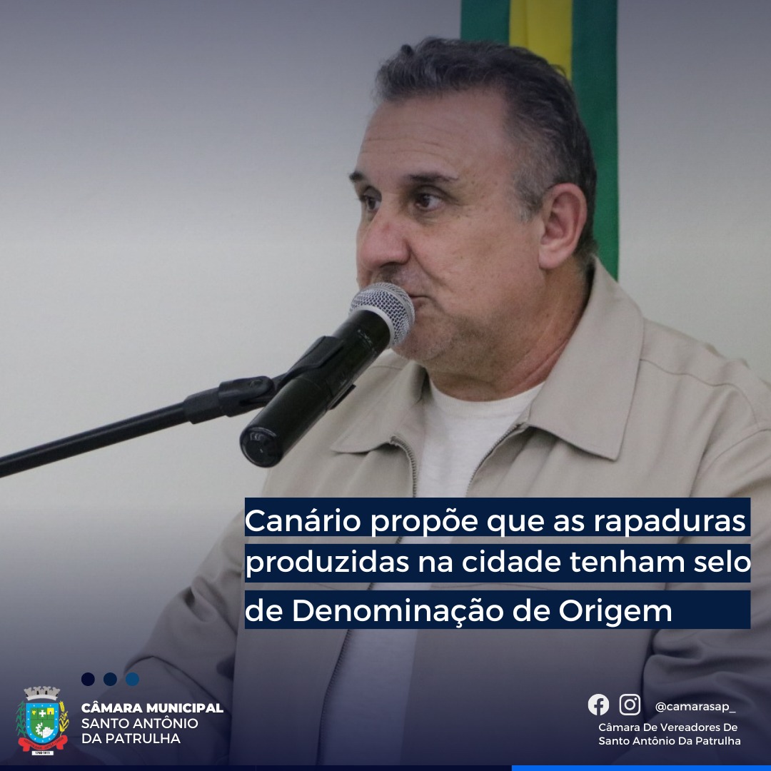 Canário propõe que as rapaduras produzidas na cidade tenham selo de Denominação de Origem