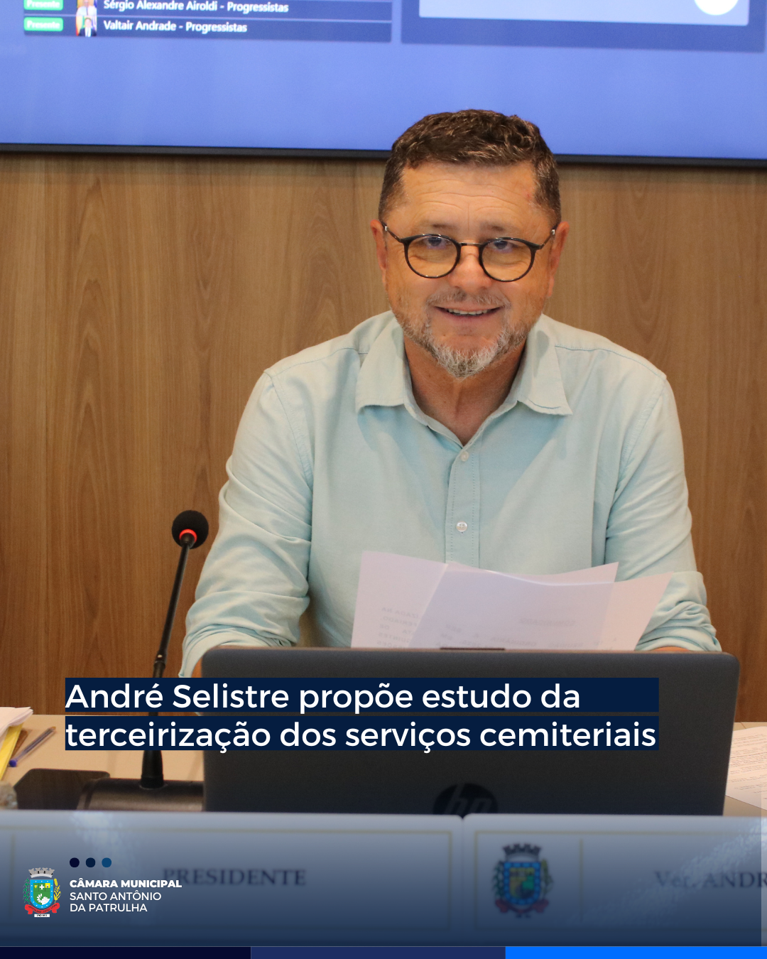 André Selistre propõe estudo da terceirização dos serviços cemiteriais
