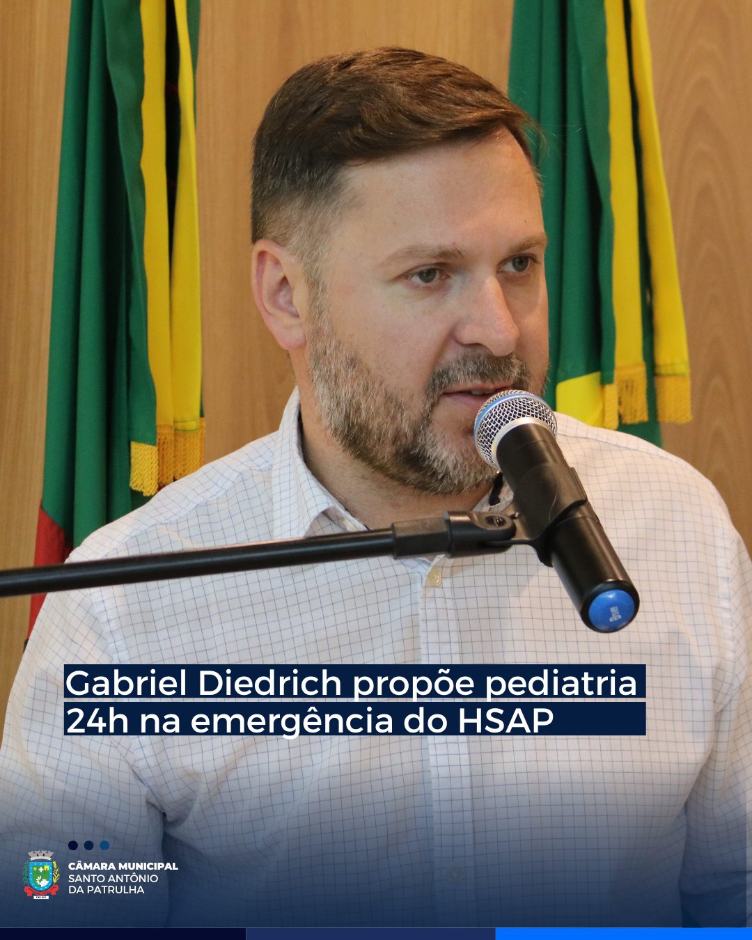 Gabriel Diedrich propõe pediatria 24h na emergência do HSAP