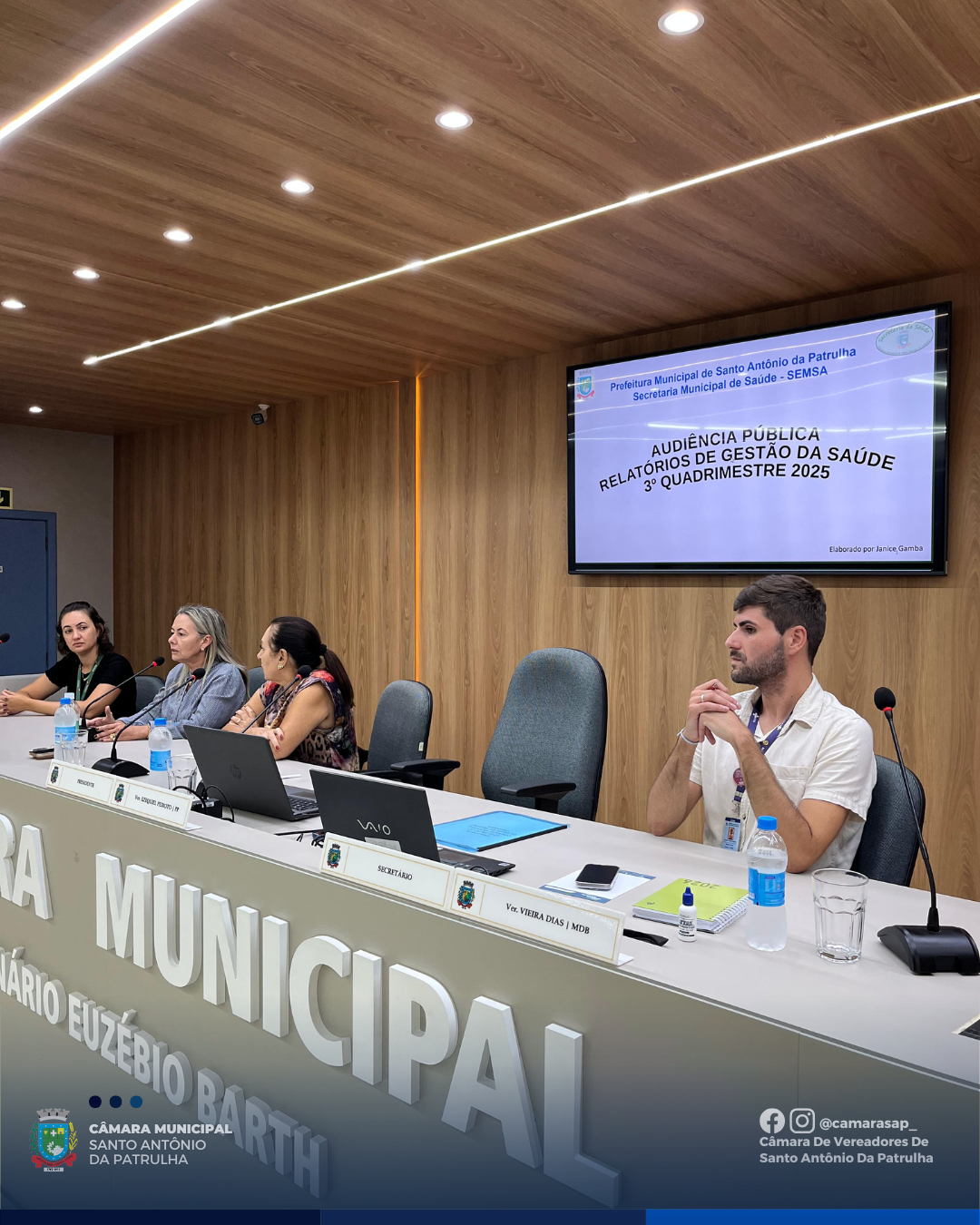 Realizada Audiência Pública para apresentação dos relatórios do 3º Quadrimestre de 2025