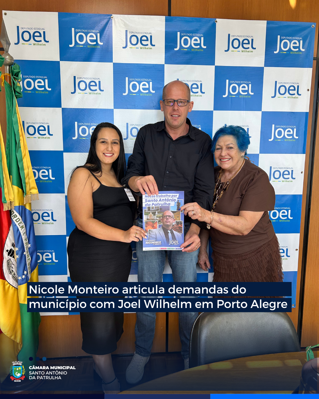 Nicole Monteiro articula demandas do município com Joel Wilhelm em Porto Alegre