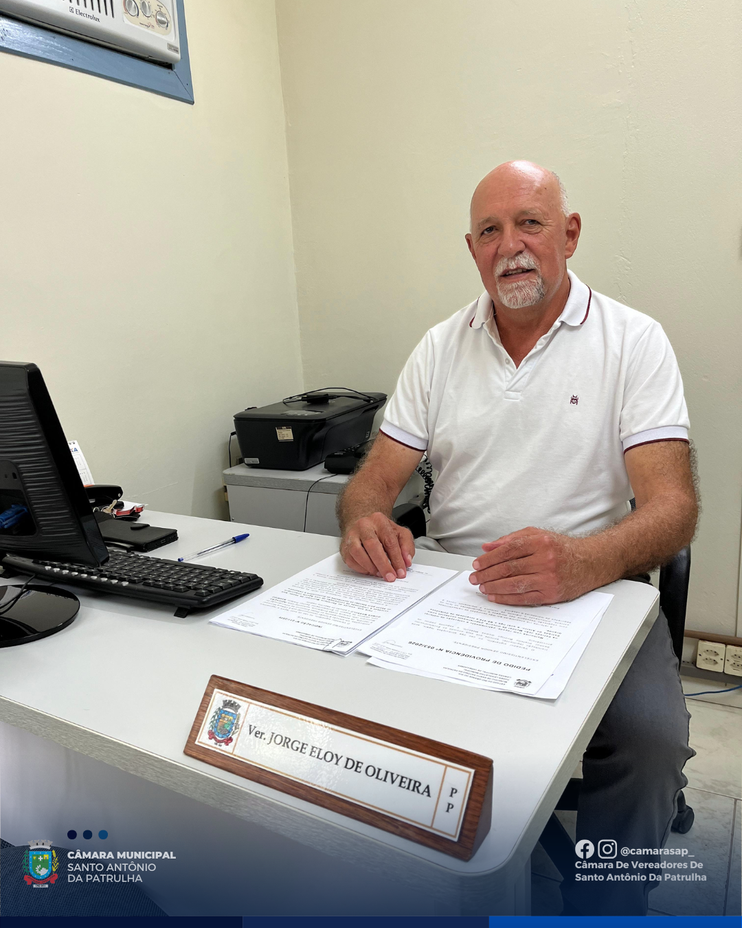 Vereador Jorge Eloy de Oliveira propõe contratação de Agente Comunitária de Saúde para Pinheirinhos e Campestre