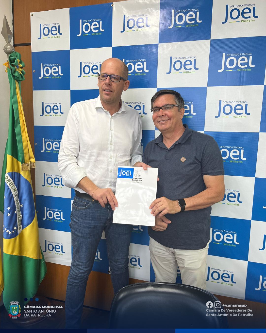 Valmir Santos articula recursos em encontro com Joel Wilhelm