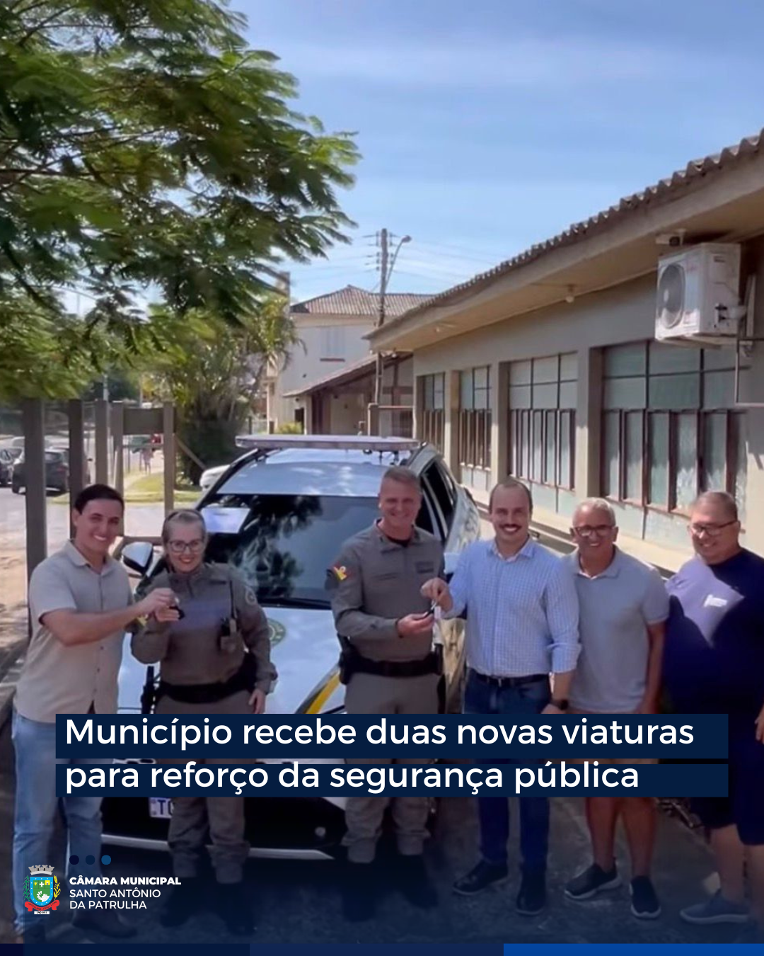 Município e BM recebem mais uma viatura para reforço da segurança pública