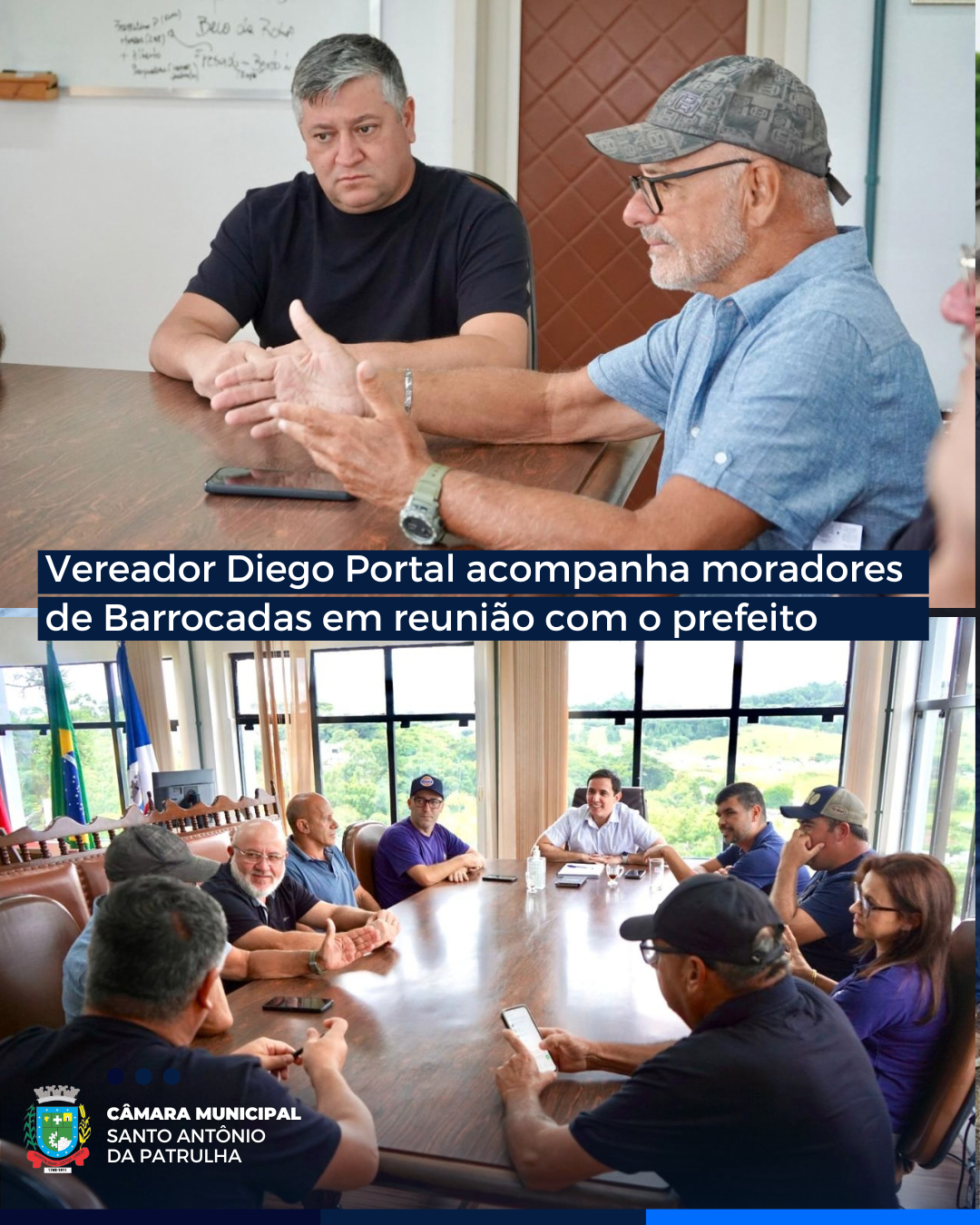 Vereador Diego Portal acompanha moradores de Barrocadas em reunião com o prefeito