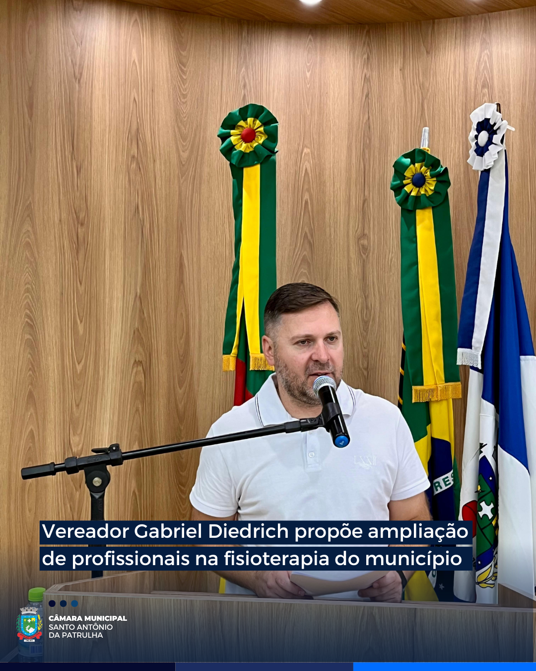 Vereador Gabriel Diedrich propõe ampliação de profissionais na fisioterapia do município
