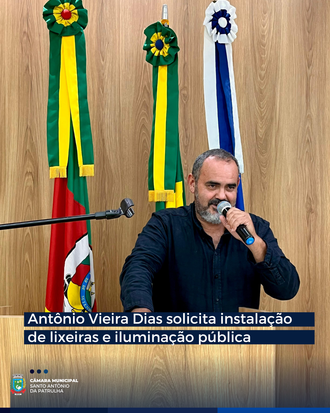 Antônio Vieira Dias solicita instalação de lixeiras e iluminação pública