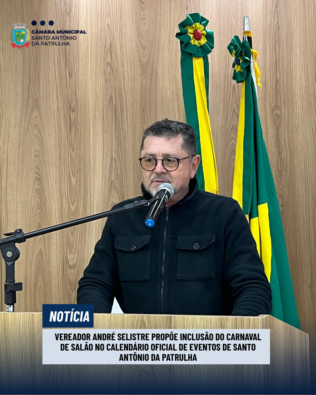 Vereador André Selistre propõe inclusão do Carnaval de Salão no Calendário Oficial de Eventos de Santo Antônio da Patrulha