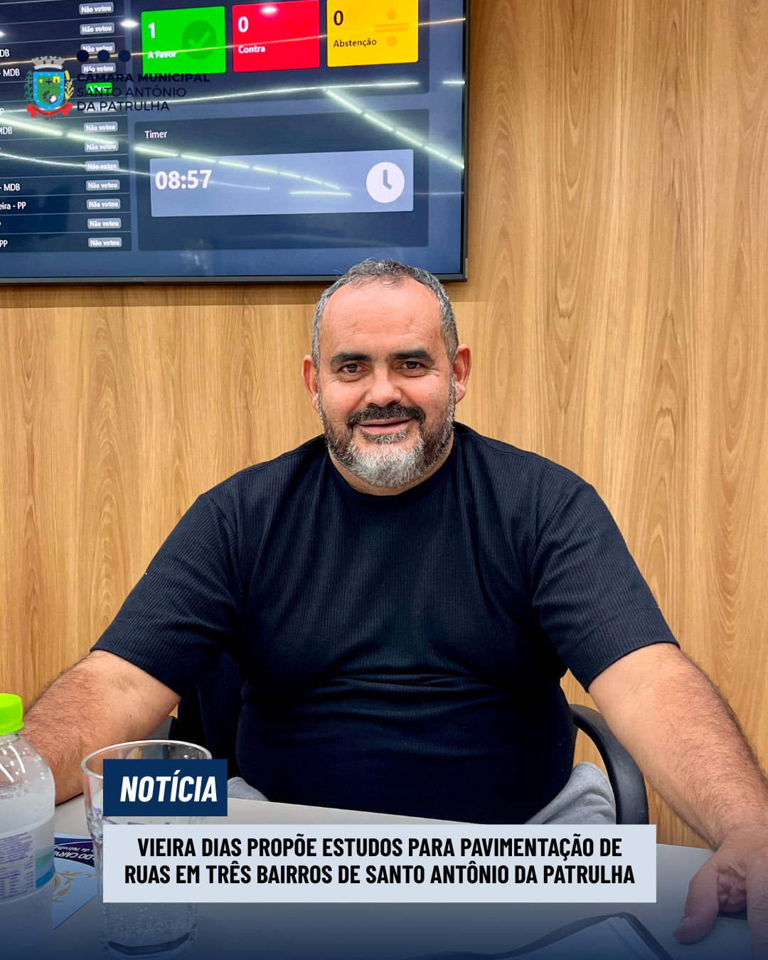 Vieira Dias propõe estudos para pavimentação de ruas em três bairros de Santo Antônio da Patrulha