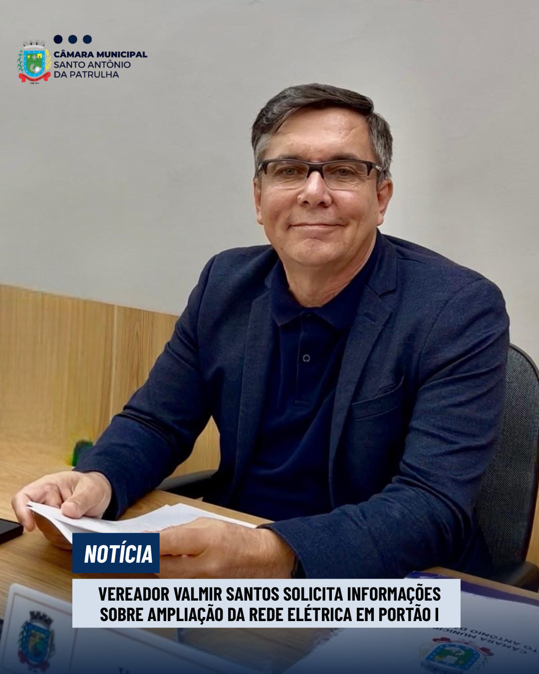 Vereador Valmir Santos solicita informações sobre ampliação da rede elétrica em Portão I