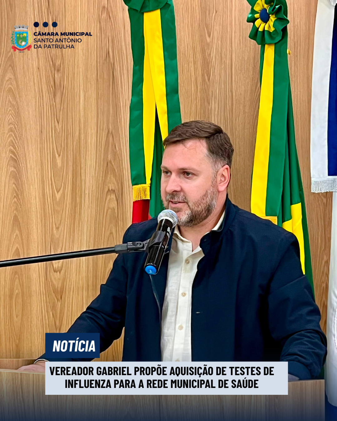 Vereador Gabriel propõe aquisição de testes de Influenza para a rede municipal de saúde
