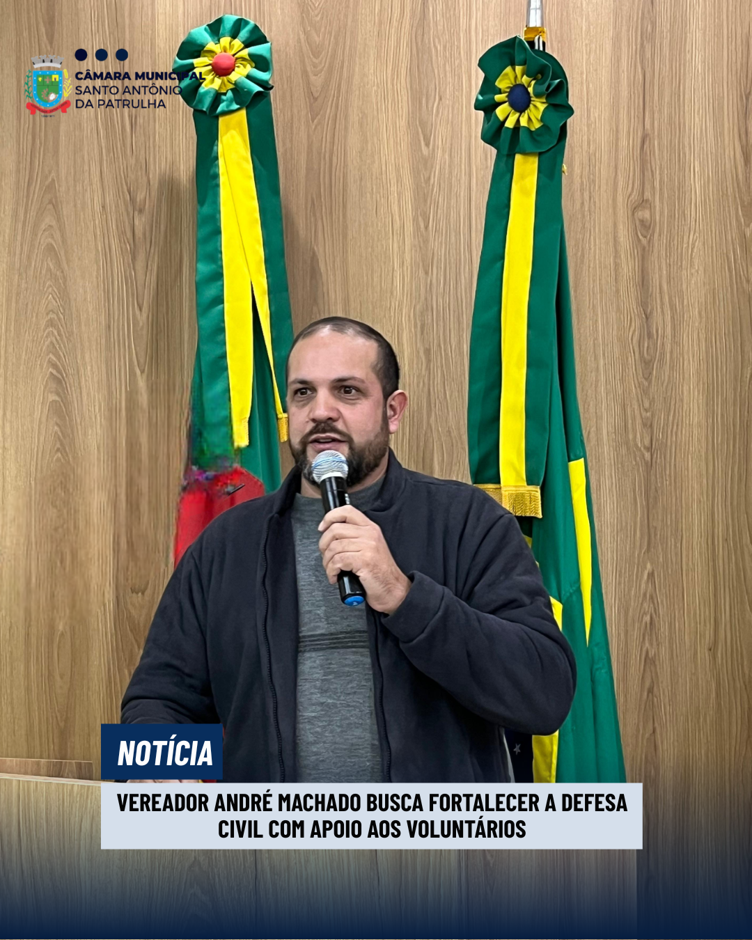 Vereador André Machado busca fortalecer a Defesa Civil com apoio aos voluntários