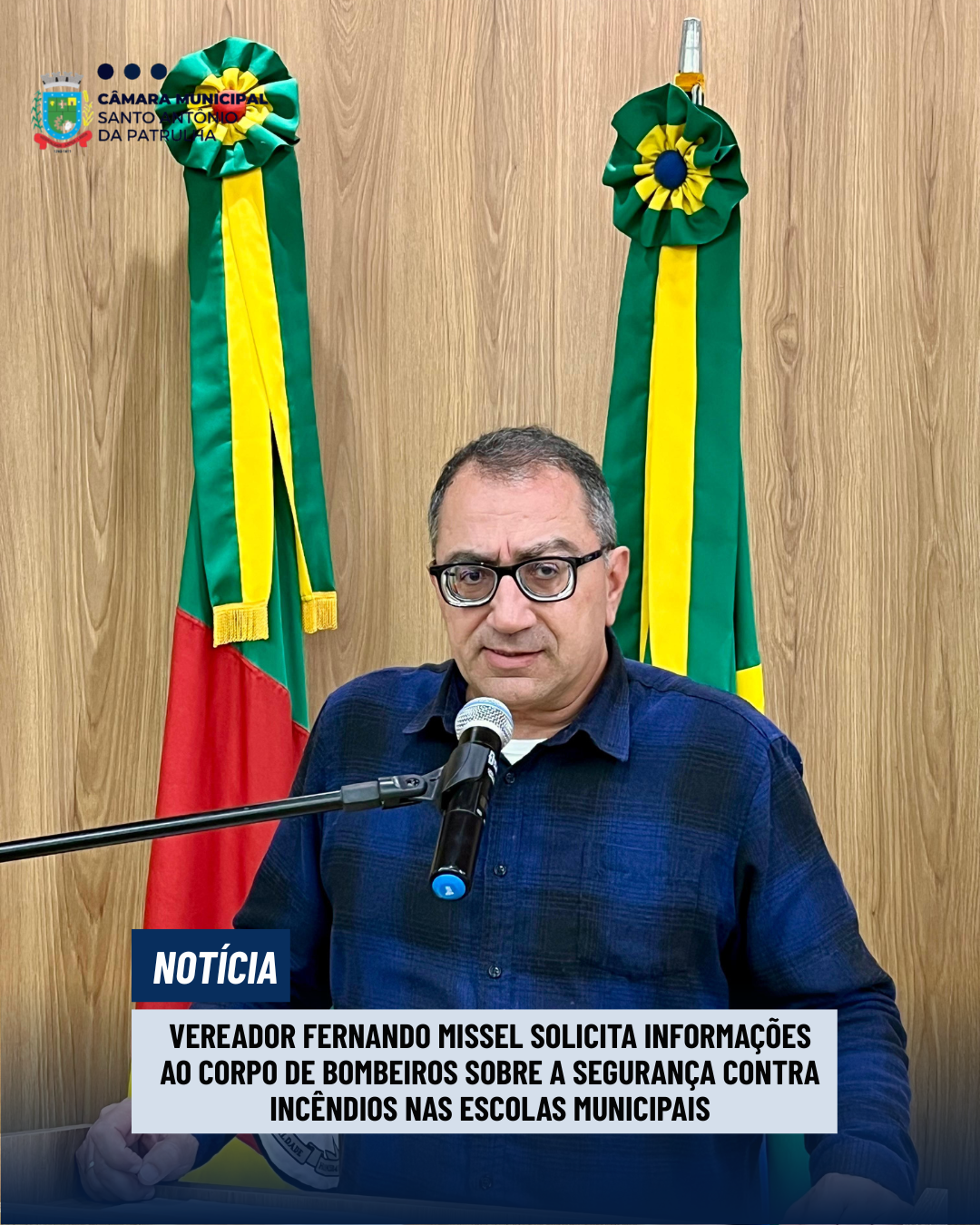 Vereador Fernando Missel solicita informações ao Corpo de Bombeiros sobre a segurança contra incêndios nas escolas municipais