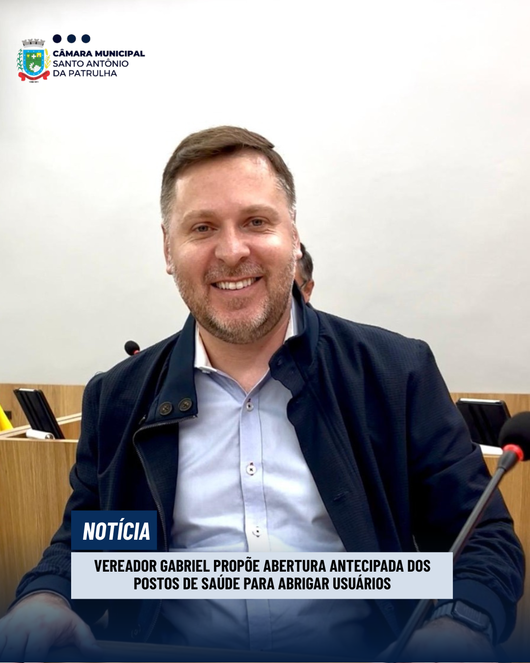 Vereador Gabriel propõe abertura antecipada dos postos de saúde para abrigar usuários