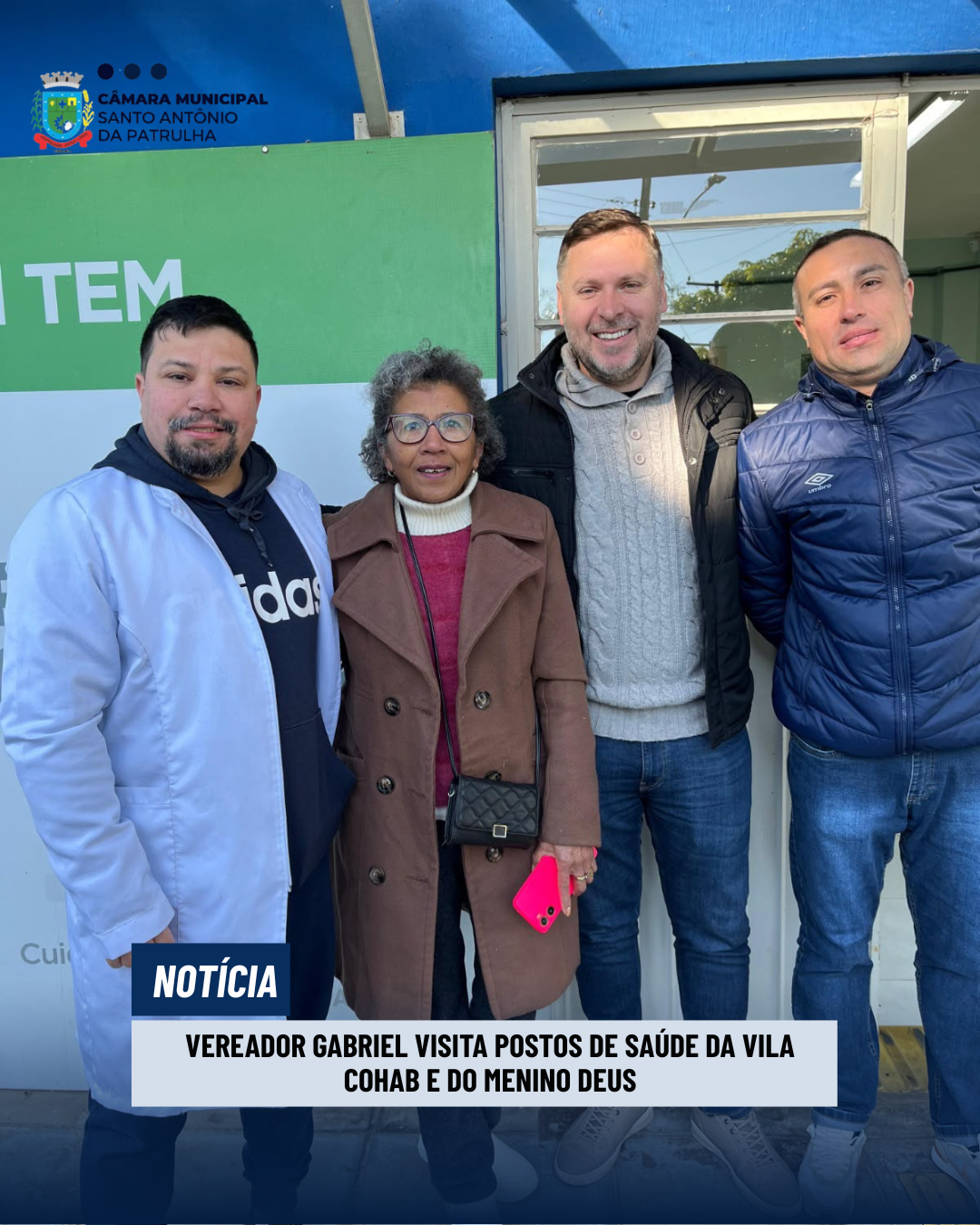 Vereador Gabriel visita postos de saúde da Vila Cohab e do Menino Deus