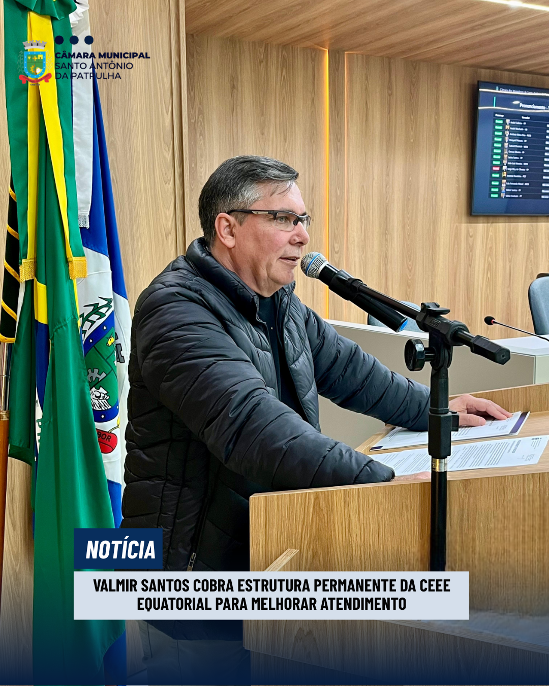 Valmir Santos cobra estrutura permanente da CEEE Equatorial para melhorar atendimento