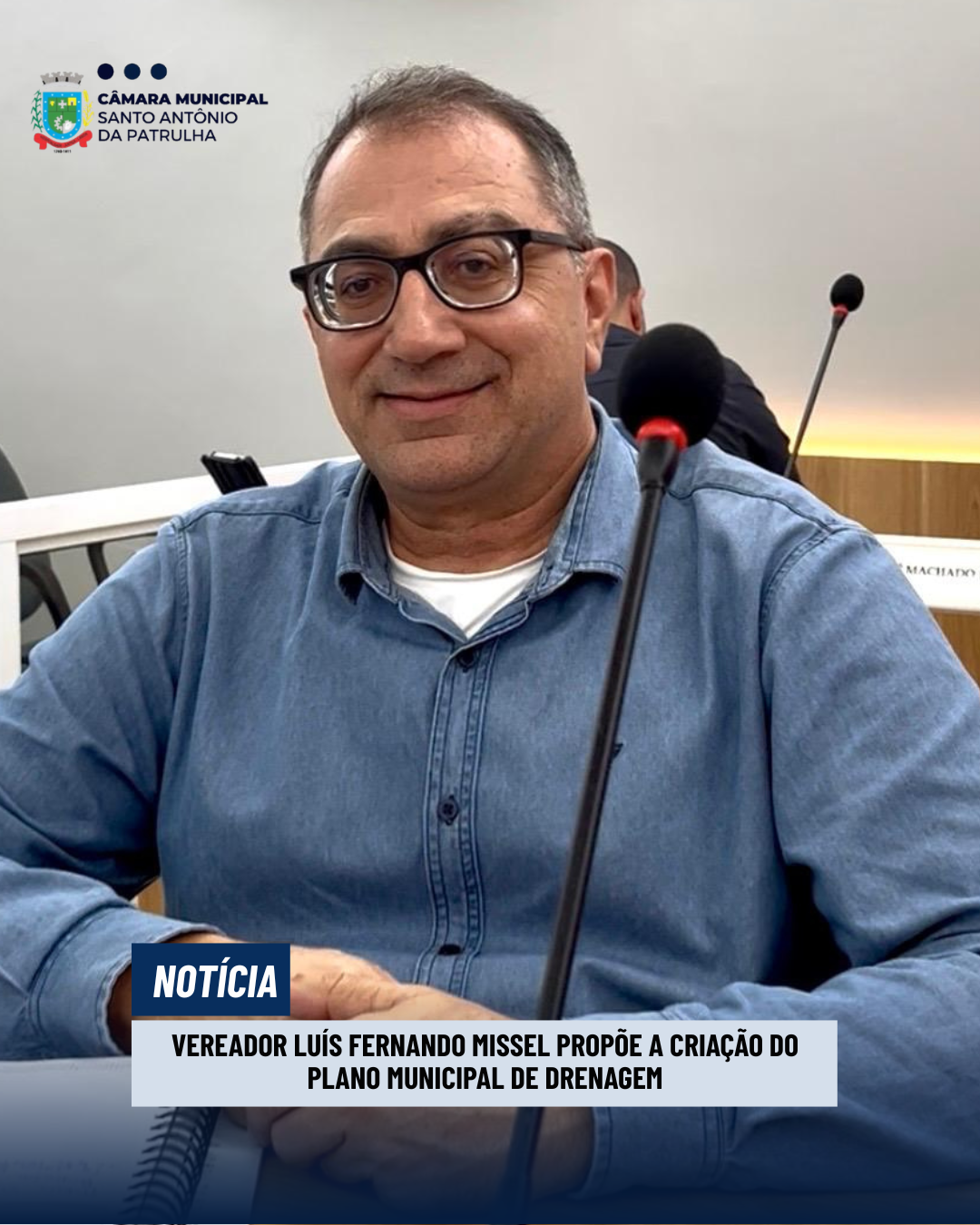Vereador Luís Fernando Missel propõe a criação do Plano Municipal de Drenagem